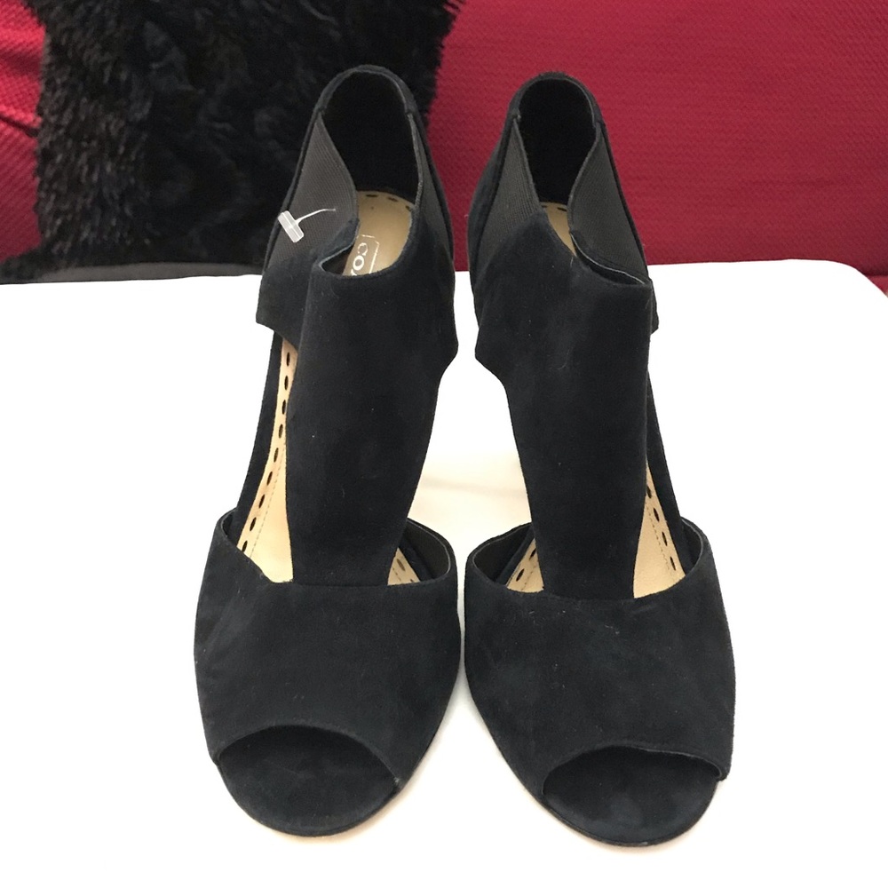 Coach suede black heels Size 9